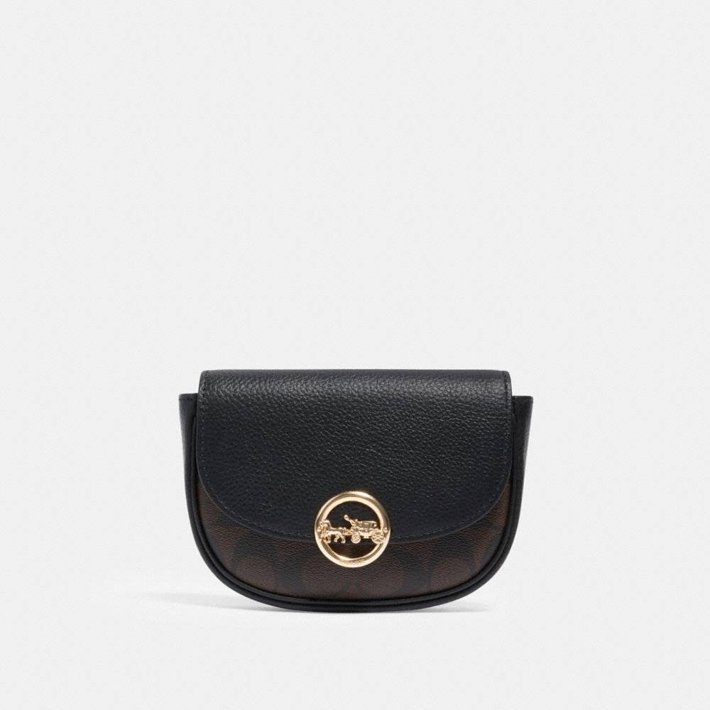 JADE MINI BELT BAG IN SIGNATURE CANVAS - IM/BROWN BLACK - COACH F88007