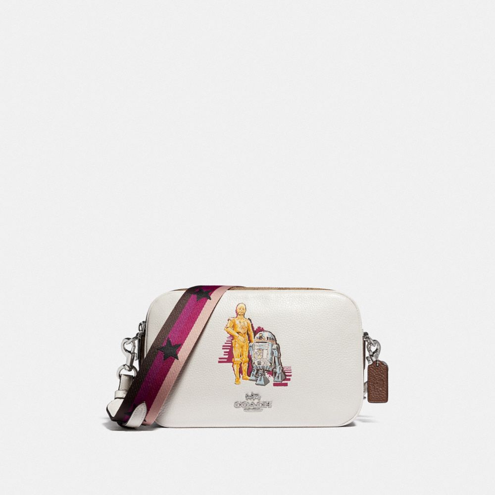 COACH F88008 STAR WARS X COACH JES CROSSBODY IN SIGNATURE CANVAS WITH C-3PO AND R2-D2 SV/CHALK MULTI