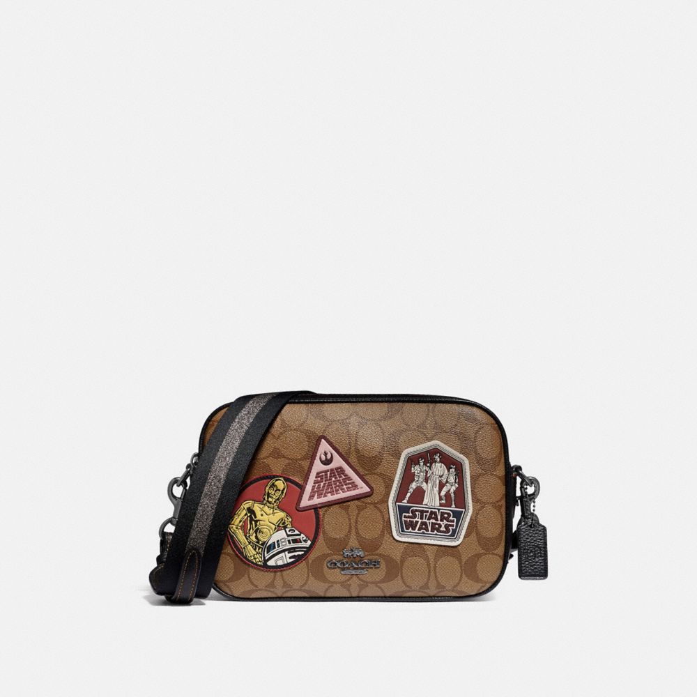 COACH F88010 Star Wars X Coach Jes Crossbody In Signature Canvas With Patches QB/KHAKI MULTI