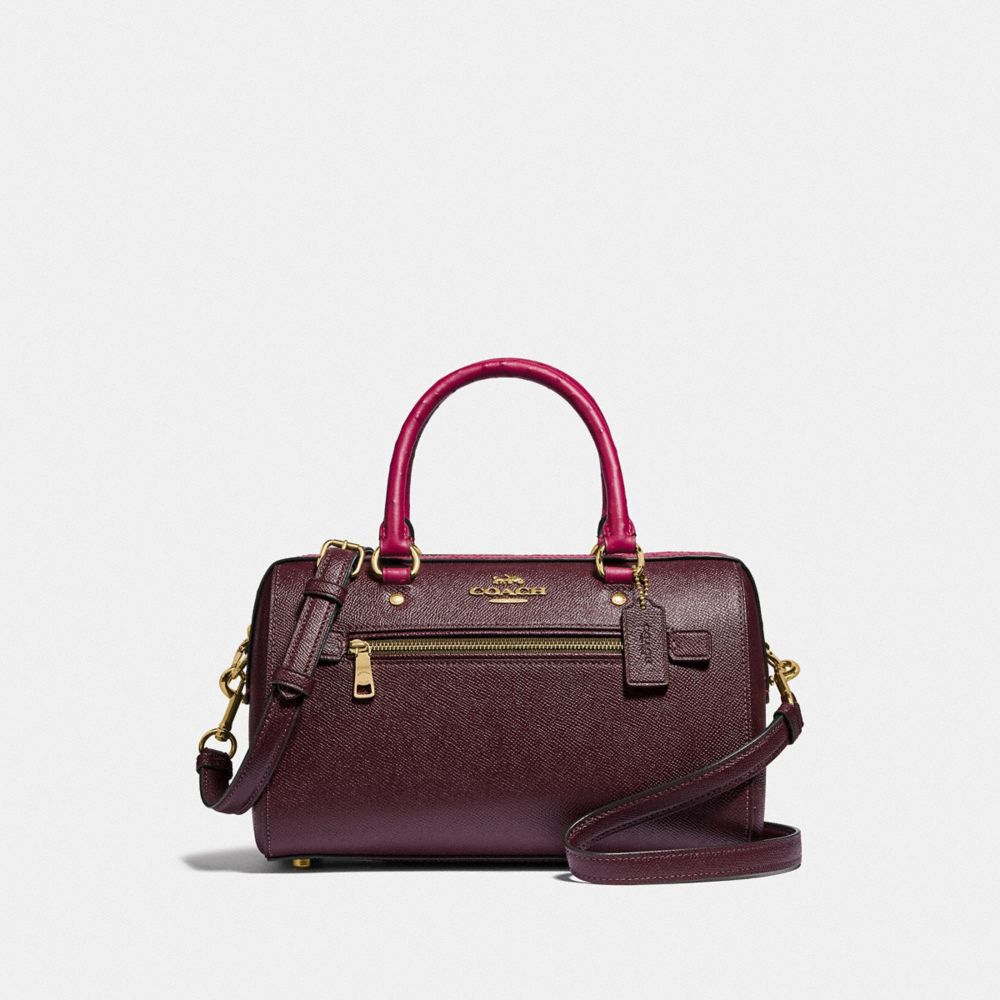 COACH F88033 Rowan Satchel IM/RASPBERRY/DARK FUCHSIA