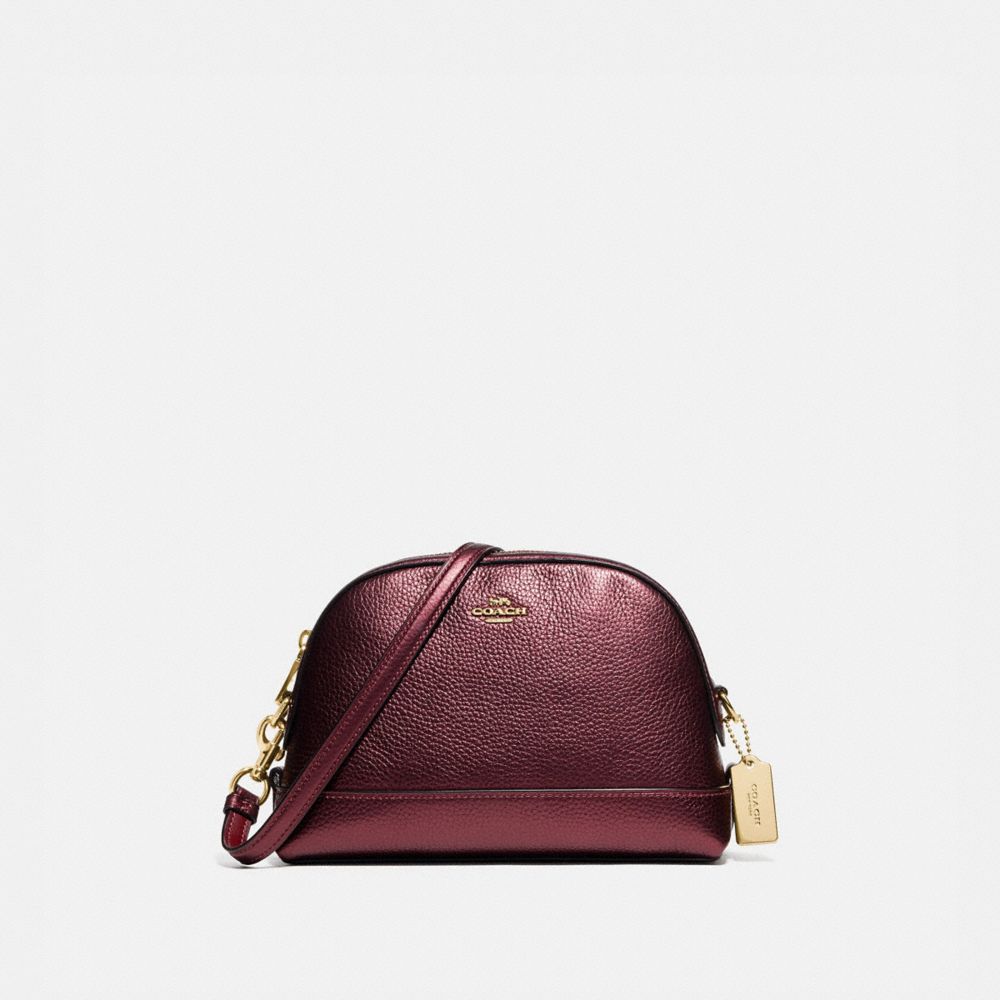 COACH F88036 DOME CROSSBODY IM/METALLIC WINE