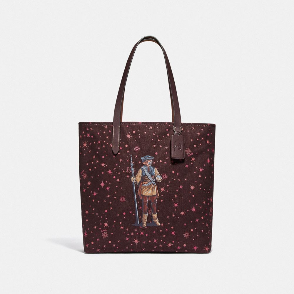 COACH F88039 STAR WARS X COACH TOTE WITH STARRY PRINT AND PRINCESS LEIA AS BOUSHH QB/MULTICOLOR