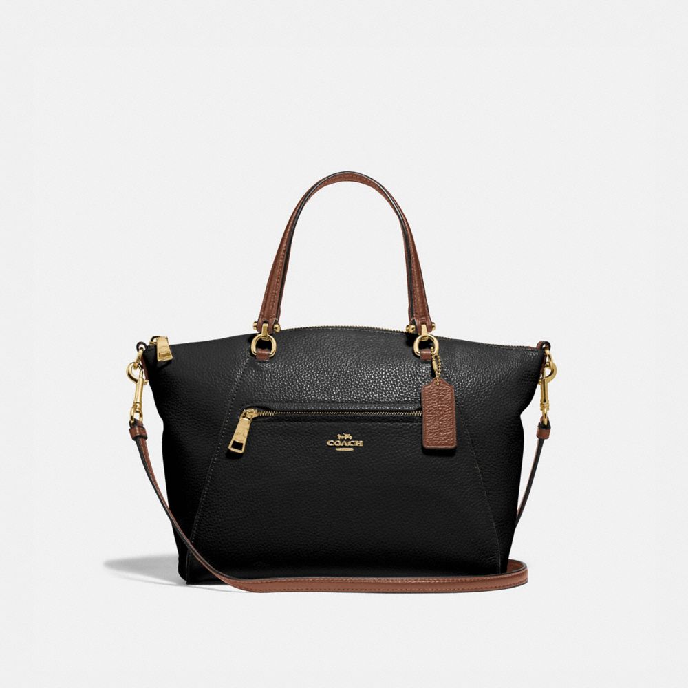 COACH F88057 Prairie Satchel IM/BLACK/SADDLE