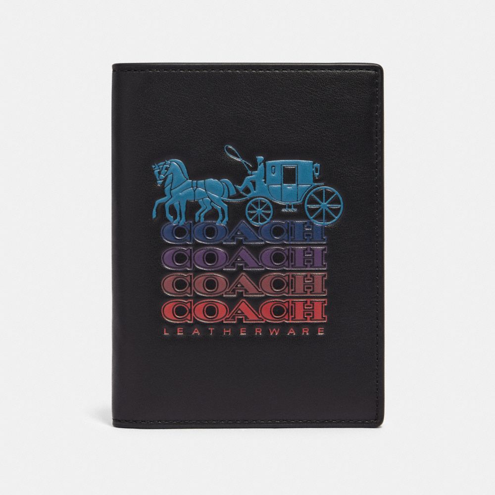 COACH F88122 Passport Case With Ombre Coach QB/BLACK MULTI