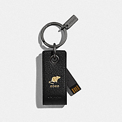 LUNAR NEW YEAR 8GB USB KEY FOB WITH RAT - QB/BLACK - COACH F88129