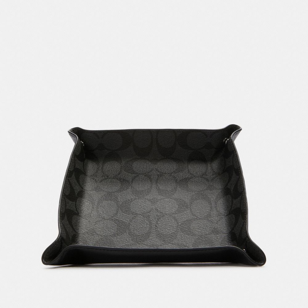 COACH F88131 Valet Tray In Signature Canvas QB/CHARCOAL/BLACK