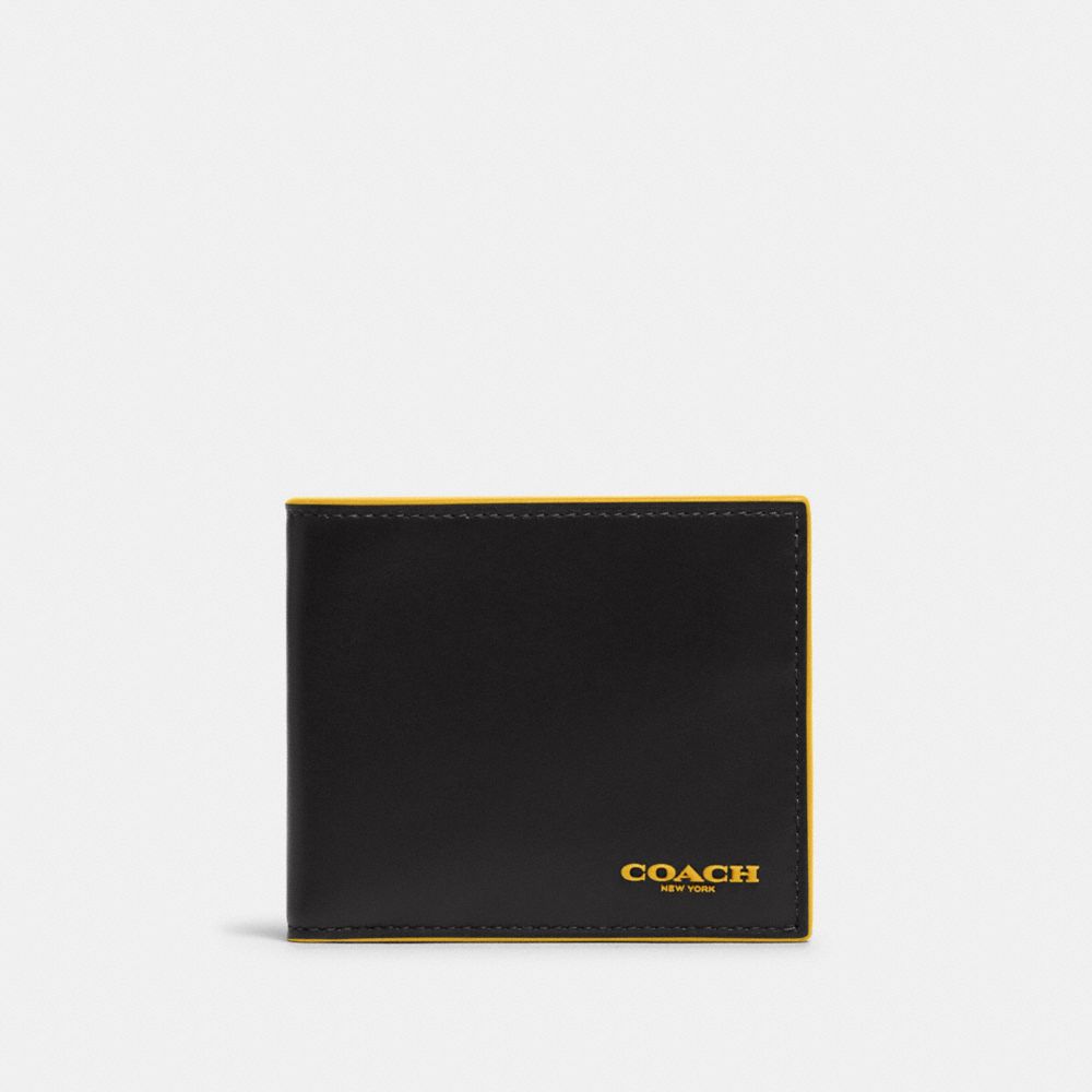 COACH F88135 - ID BILLFOLD WALLET IN COLORBLOCK BLACK BANANA MULTI