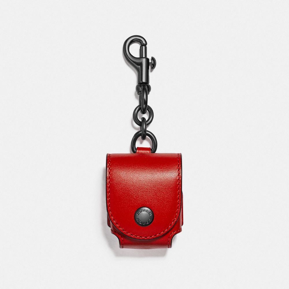COACH F88199SVPJ6 Earbud Case Bag Charm SV/SPORT RED