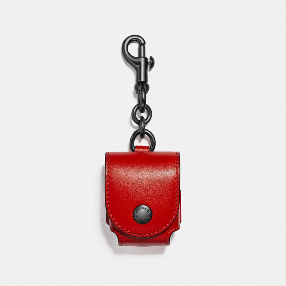 COACH EARBUD CASE BAG CHARM - SV/SPORT RED - F88199SVPJ6