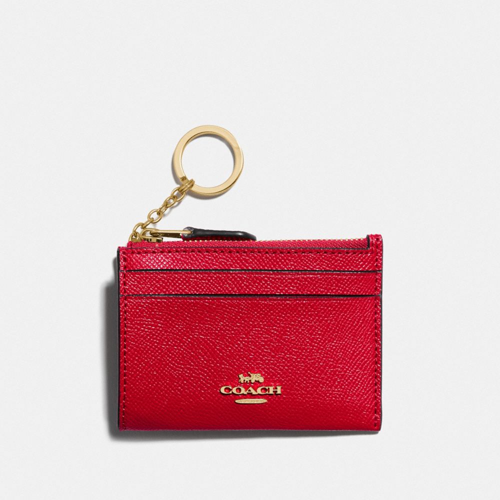 COACH F88250 Mini Skinny Id Case IM/BRIGHT RED