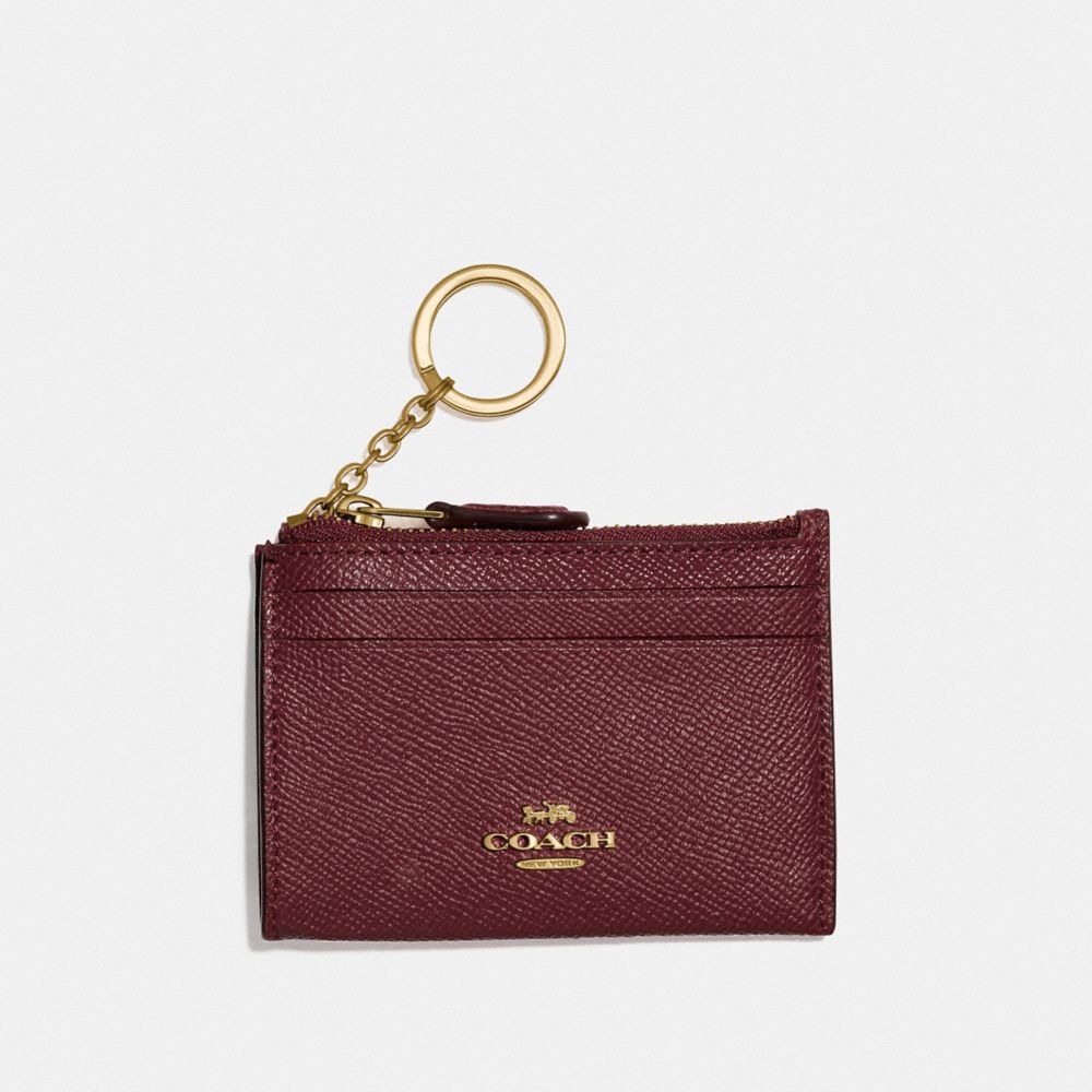 COACH F88250 Mini Skinny Id Case IM/WINE