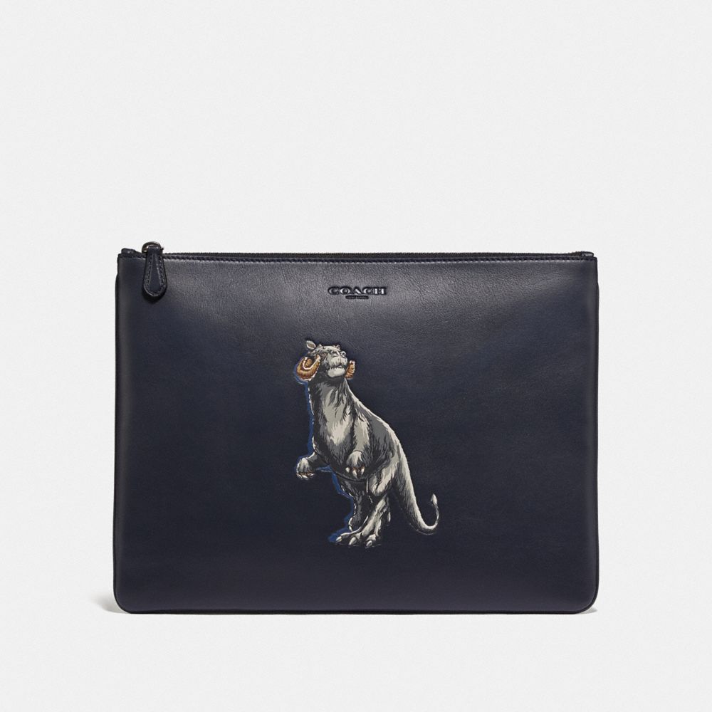 COACH F88337 Star Wars X Coach Large Pouch With Tauntaun QB/MIDNIGHT