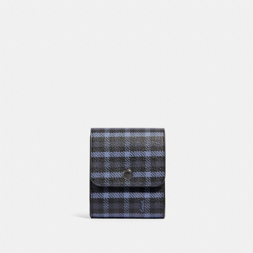 COACH F88358 - GROOMING KIT WITH TINY CLASSIC PLAID PRINT QB/NAVY