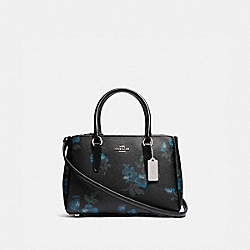 MINI SURREY CARRYALL WITH VICTORIAN FLORAL PRINT - SV/BLUE BLACK MULTI - COACH F88562