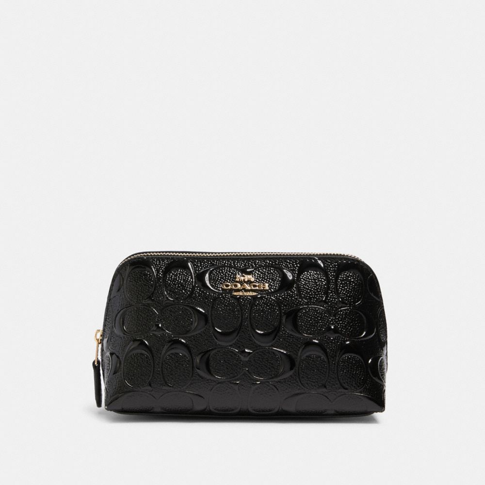 COACH F88908 Cosmetic Case 17 In Signature Leather IM/BLACK