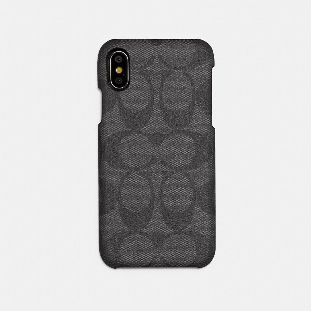 IPHONE X/XS CASE IN SIGNATURE CANVAS - F89009 - GREY