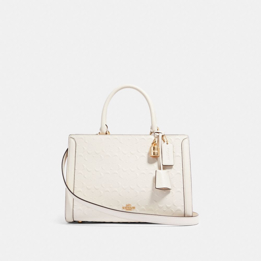 COACH F89039 Zoe Carryall In Signature Leather IM/CHALK