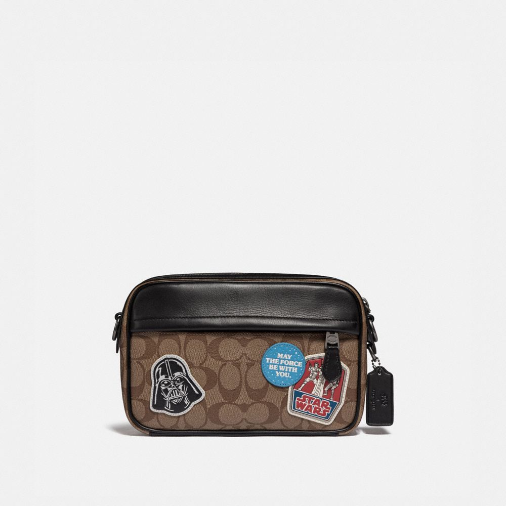 STAR WARS X COACH GRAHAM CROSSBODY IN SIGNATURE CANVAS WITH PATCHES - F89188 - QB/TAN MULTI