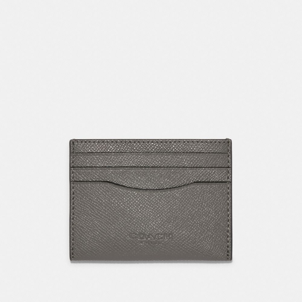 COACH F89709 Slim Card Case HEATHER GREY