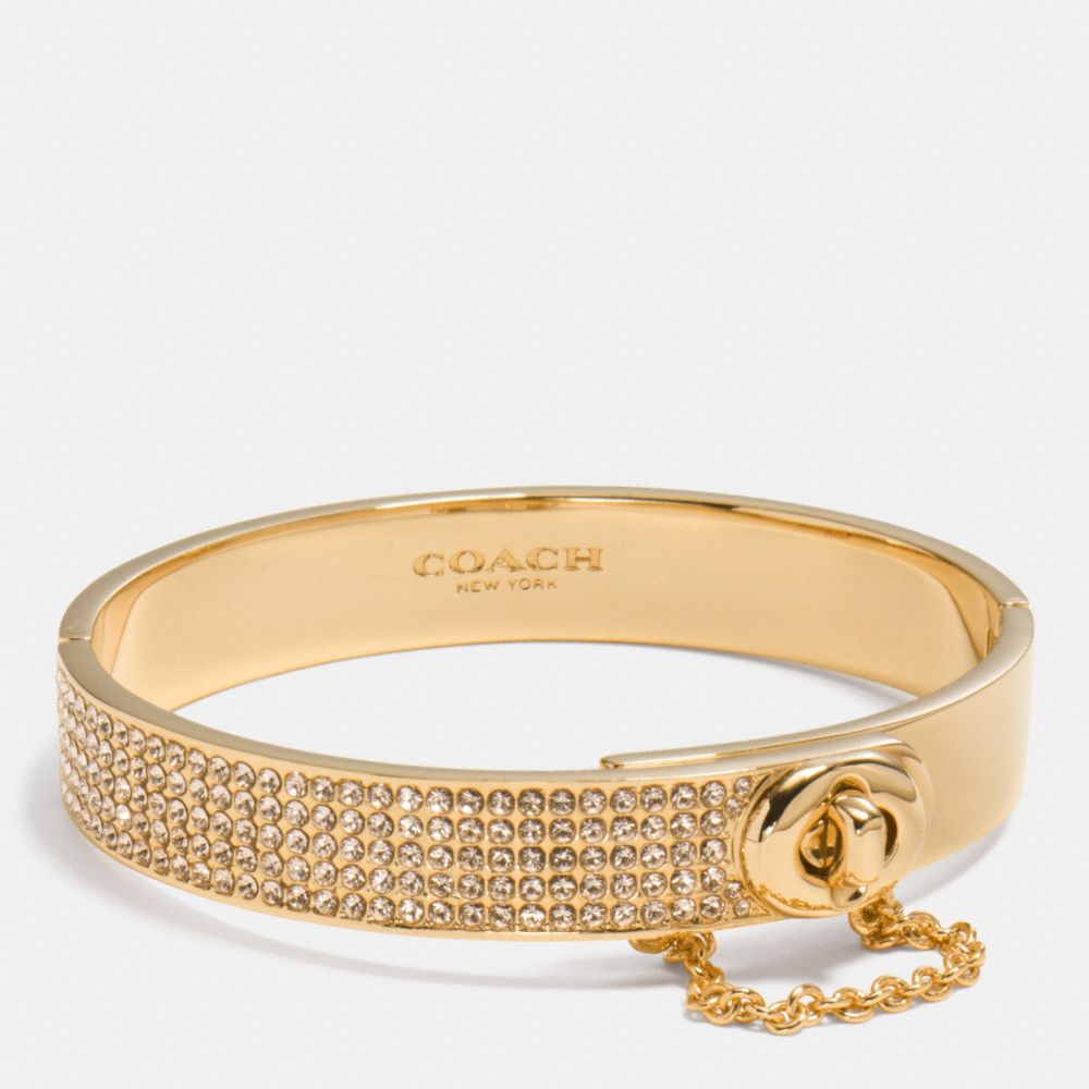 PAVE TURNLOCK BANGLE - f90318 - GOLD