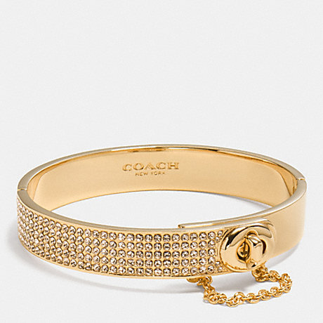 COACH PAVE TURNLOCK BANGLE - GOLD - f90318