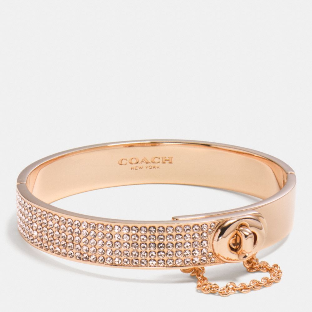 COACH f90318 PAVE TURNLOCK BANGLE ROSEGOLD