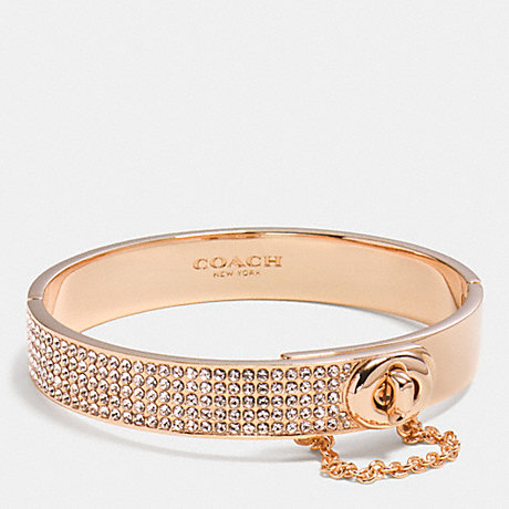 COACH F90318 PAVE TURNLOCK BANGLE ROSEGOLD
