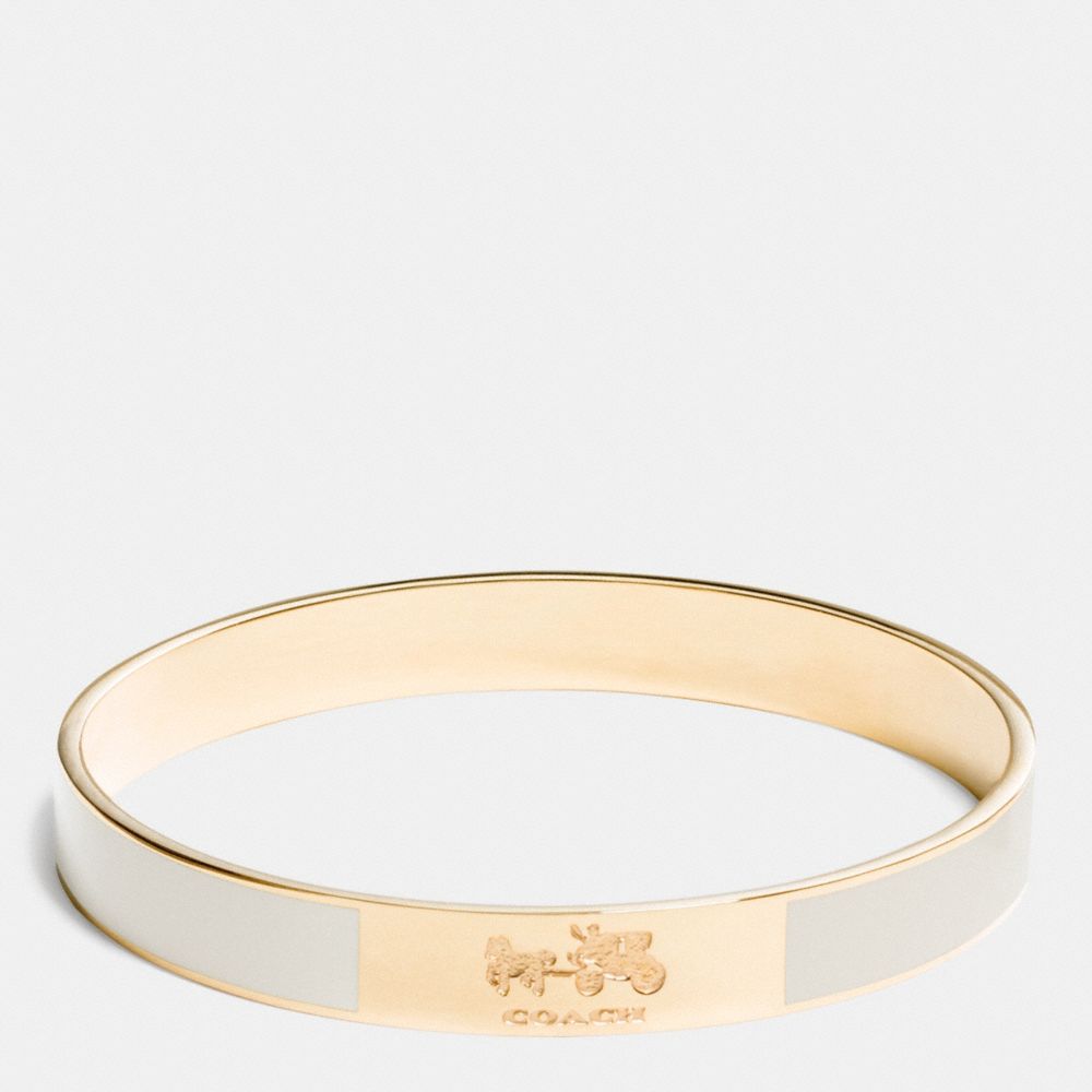 COACH F90334 Coach Plaque Enamel Bangle GOLD/CHALK