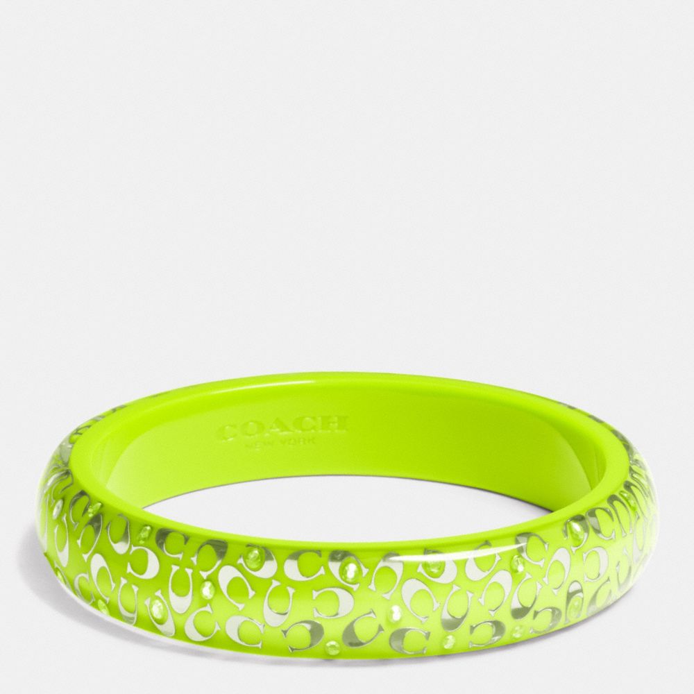 COACH F90340 C.o.a.c.h. Slim Resin Bangle SILVER/GLO LLIGHT GOLDE