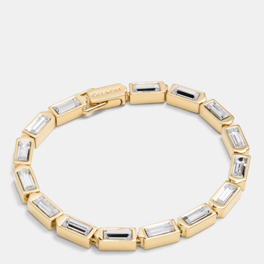 COACH F90358 Single Row Hangtag Bracelet GOLD/CLEAR