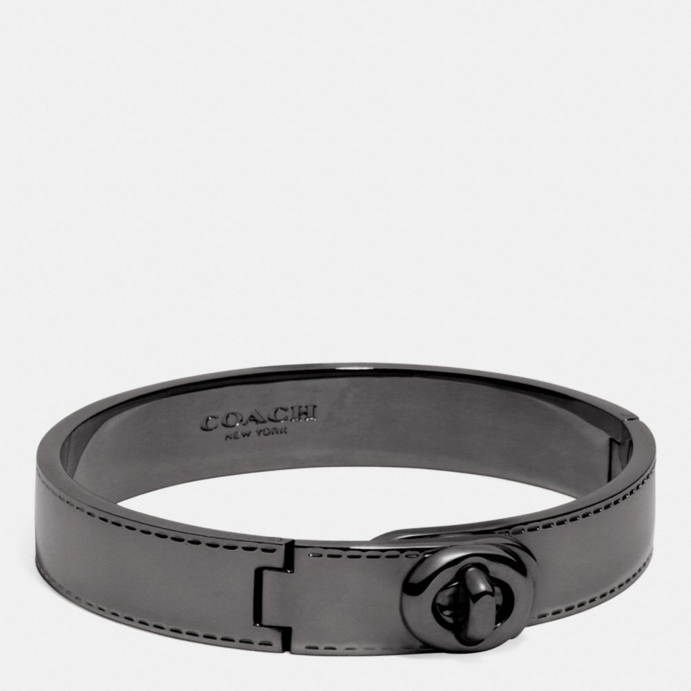 COACH COACH METAL TURNLOCK HINGED BANGLE - BLACK - f90368