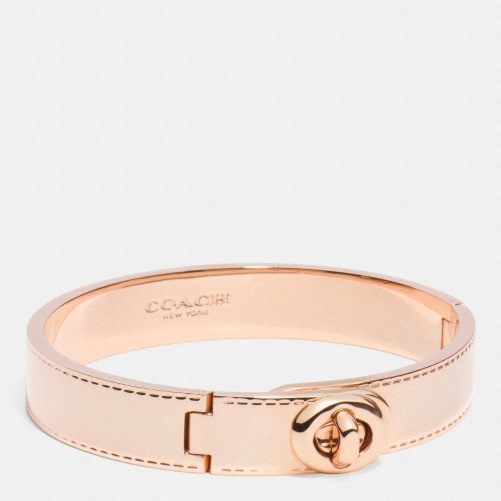 COACH METAL TURNLOCK HINGED BANGLE - f90368 - ROSEGOLD