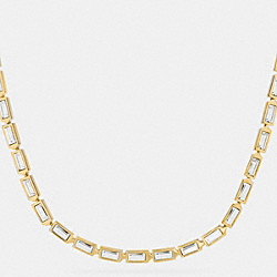 SINGLE ROW HANGTAG NECKLACE - f90372 - GOLD/CLEAR