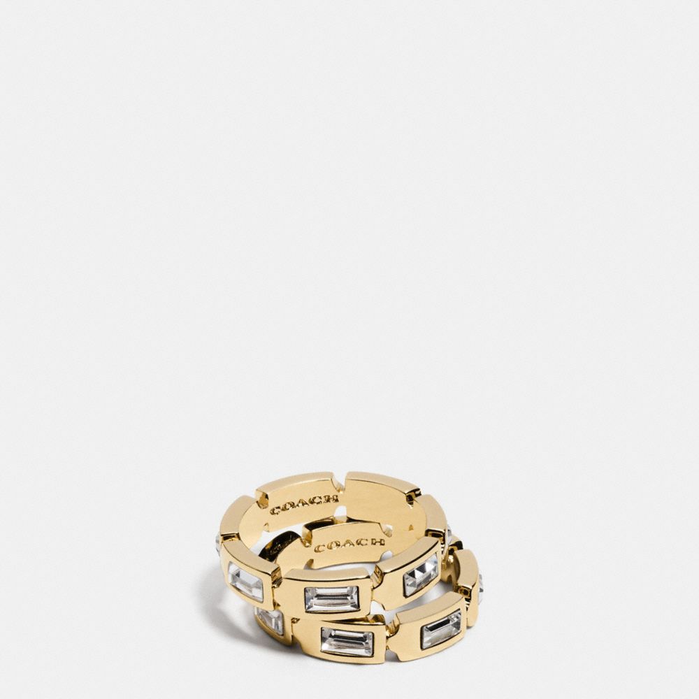 HANGTAG RING SET - GOLD/CLEAR - COACH F90387
