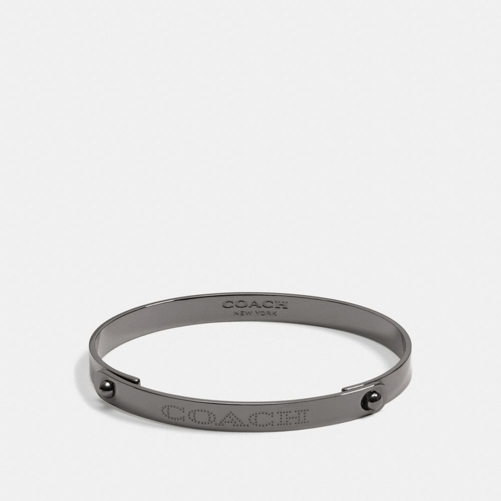 COACH F90486 - COACH PLAQUE TENSION BANGLE BLACK