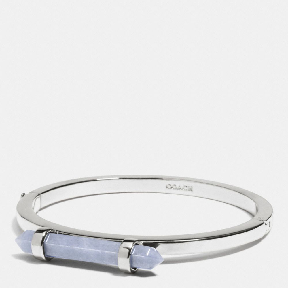 AMULET HINGED BANGLE - SILVER/PALE BLUE - COACH F90505