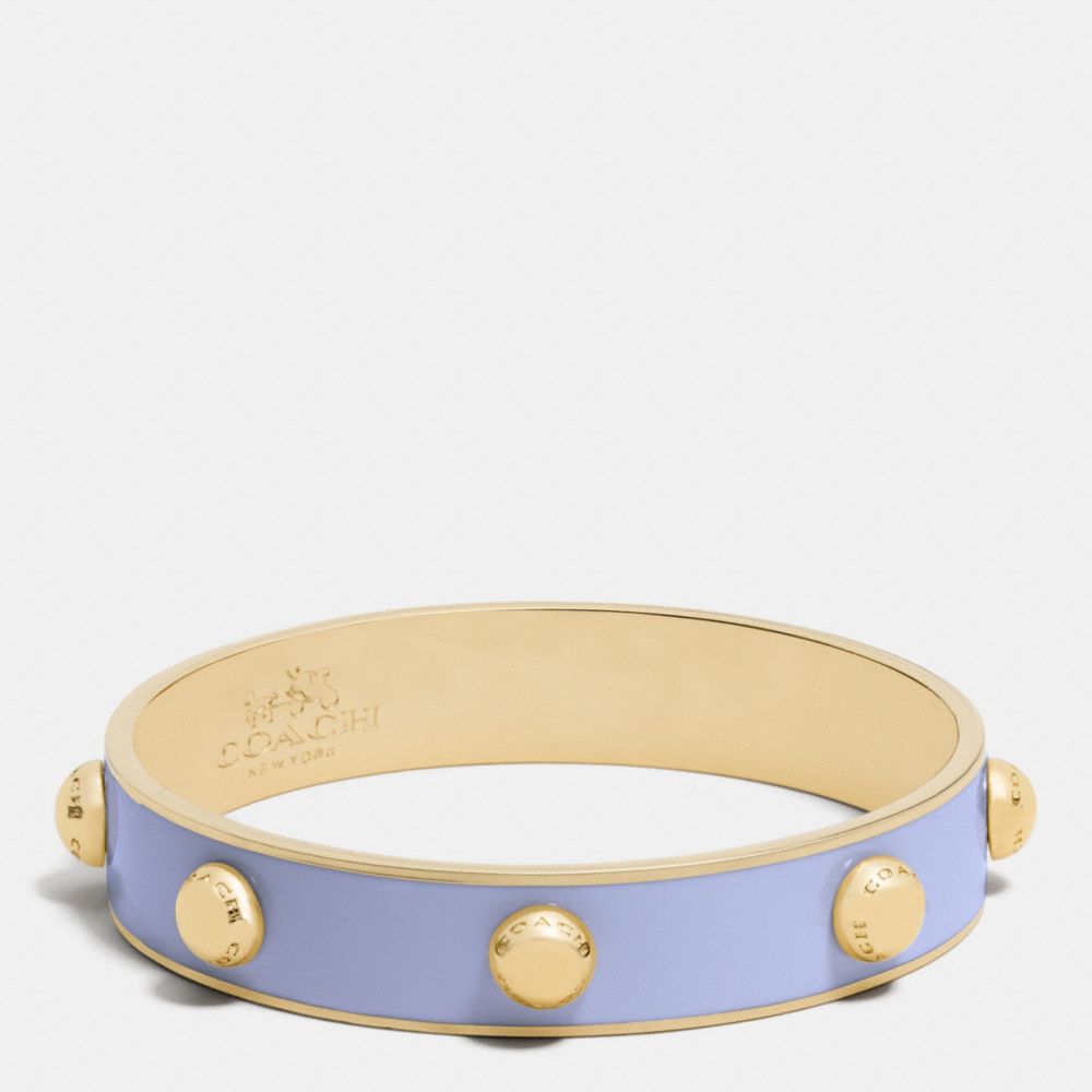 COACH COACH HALF INCH ENAMEL RIVET BANGLE - GOLD/LILAC - f90519