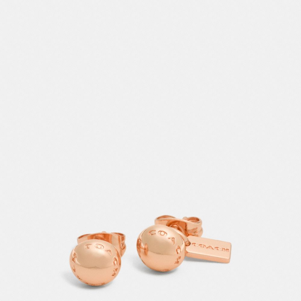 COACH RIVET STUD EARRINGS - ROSEGOLD - COACH F90558