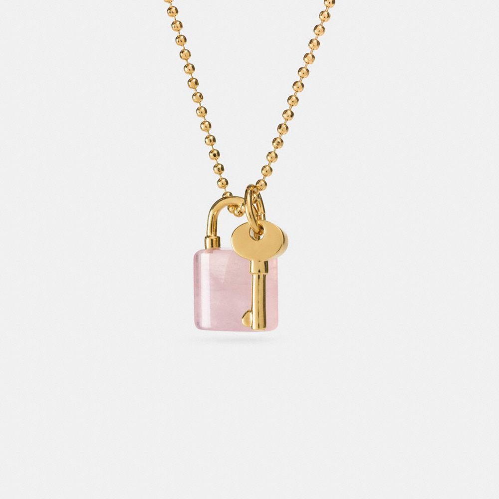 COACH F90615 Lock And Key Necklace GDPIT
