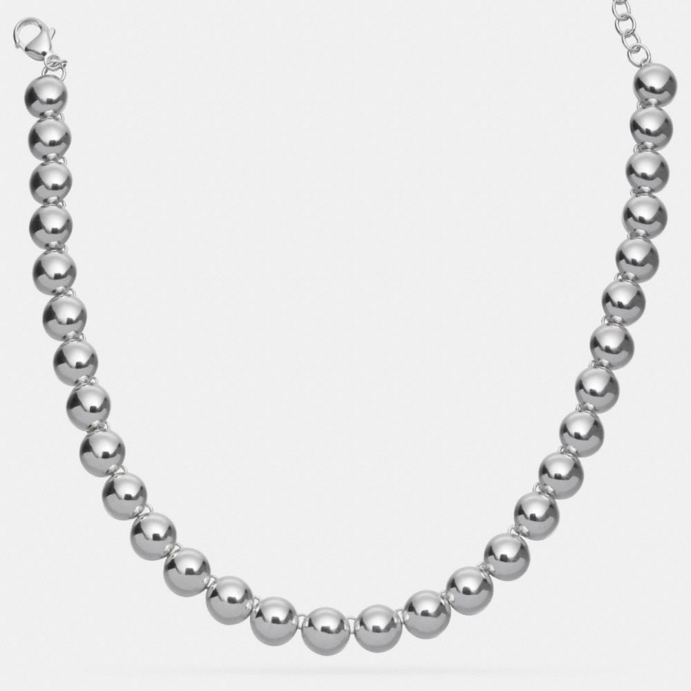 COACH F90647 STERLING SILVER RIVET NECKLACE SILVER/SILVER