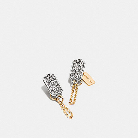 COACH F90758 PAVE TAG EARRING MULTICOLOR