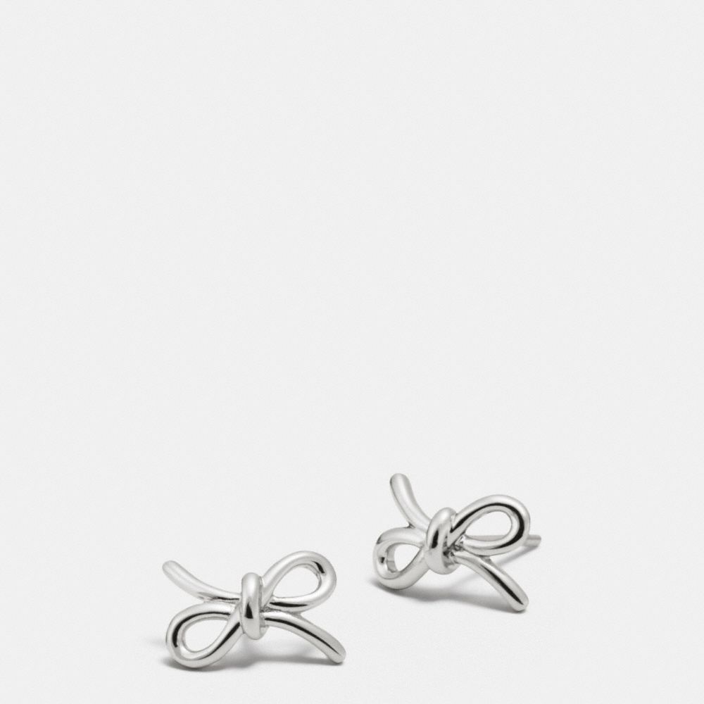 STERLING BOW EARRING - f90793 - SILVER/SILVER