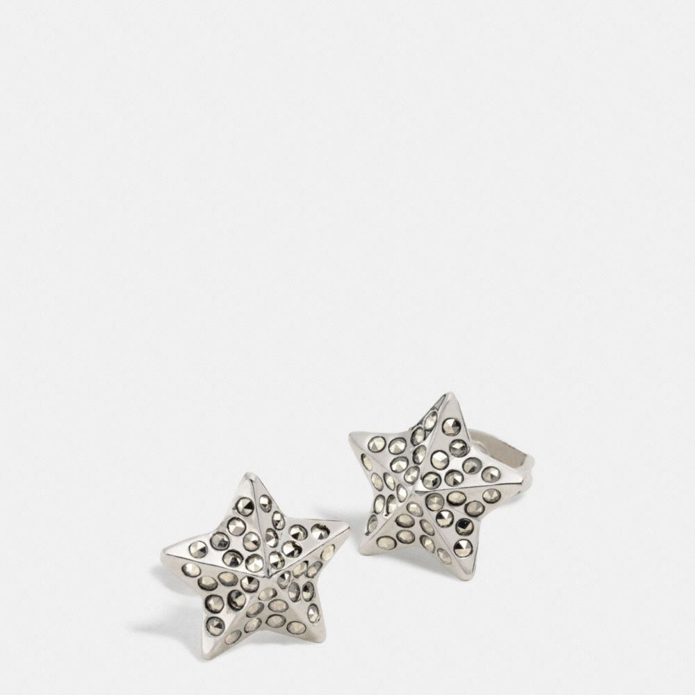 COACH F90869 - PAVE METAL STAR STUD EARRINGS SILVER/MULTI