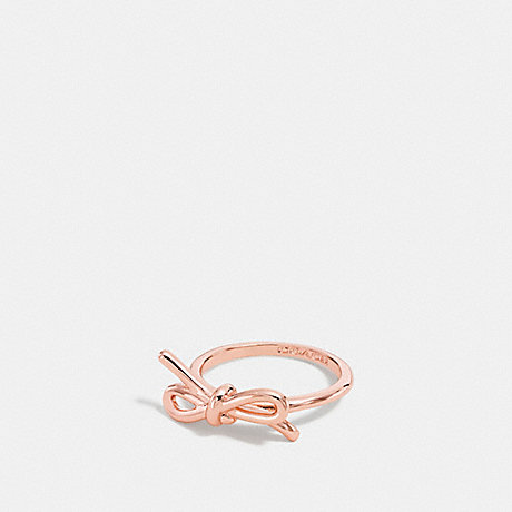 COACH BOW RING - ROSEGOLD - f90870