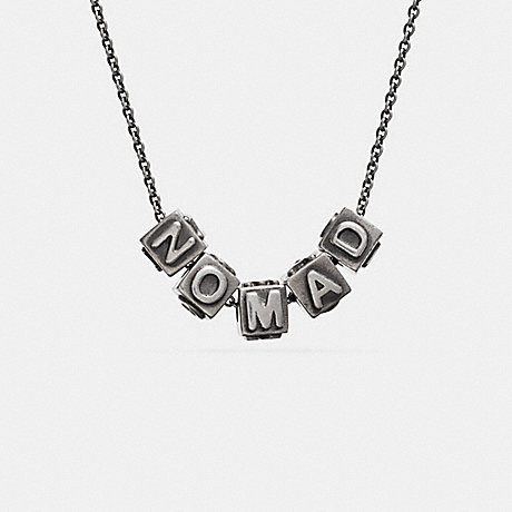 COACH NOMAD BLOCK LETTERS NECKLACE - SILVER - f90875