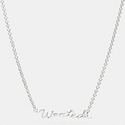 COACH F90898 Sterling Wanted Script Necklace SILVER/SILVER