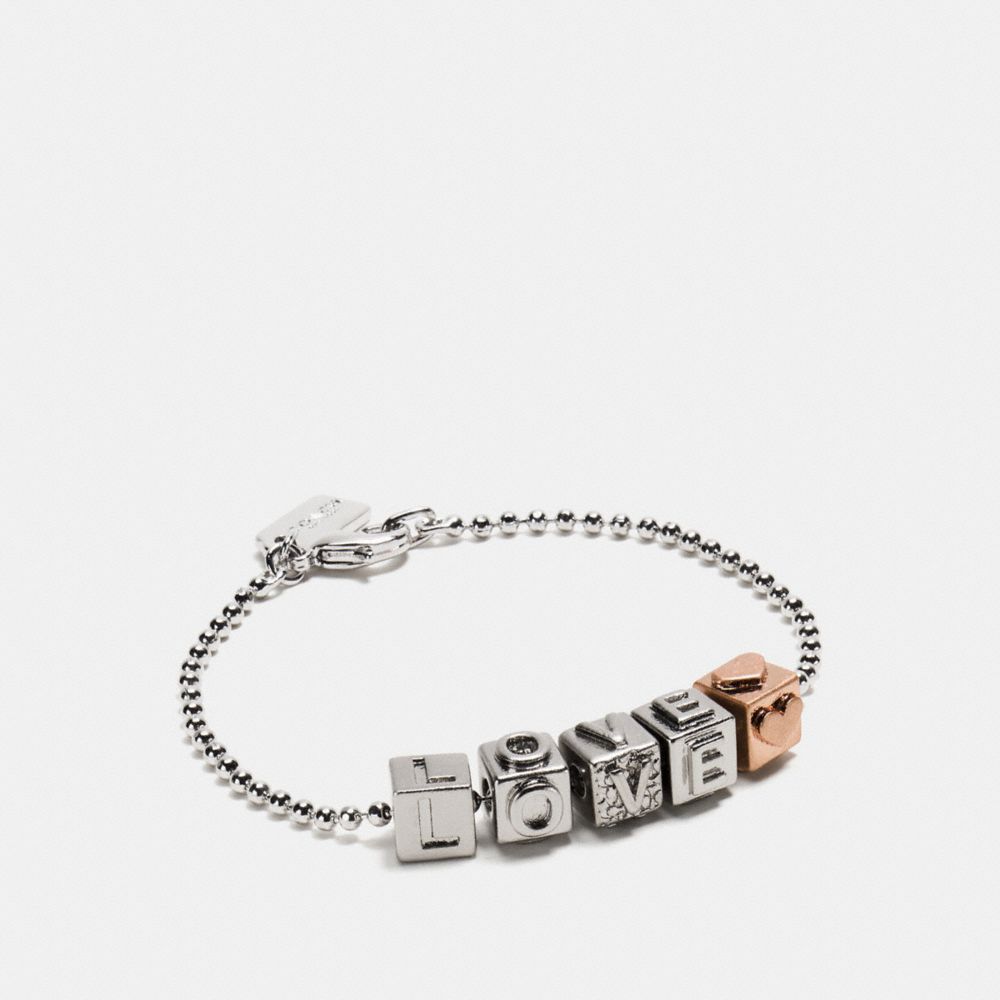 COACH F90920 Love Block Letters Bracelet MIXED METAL