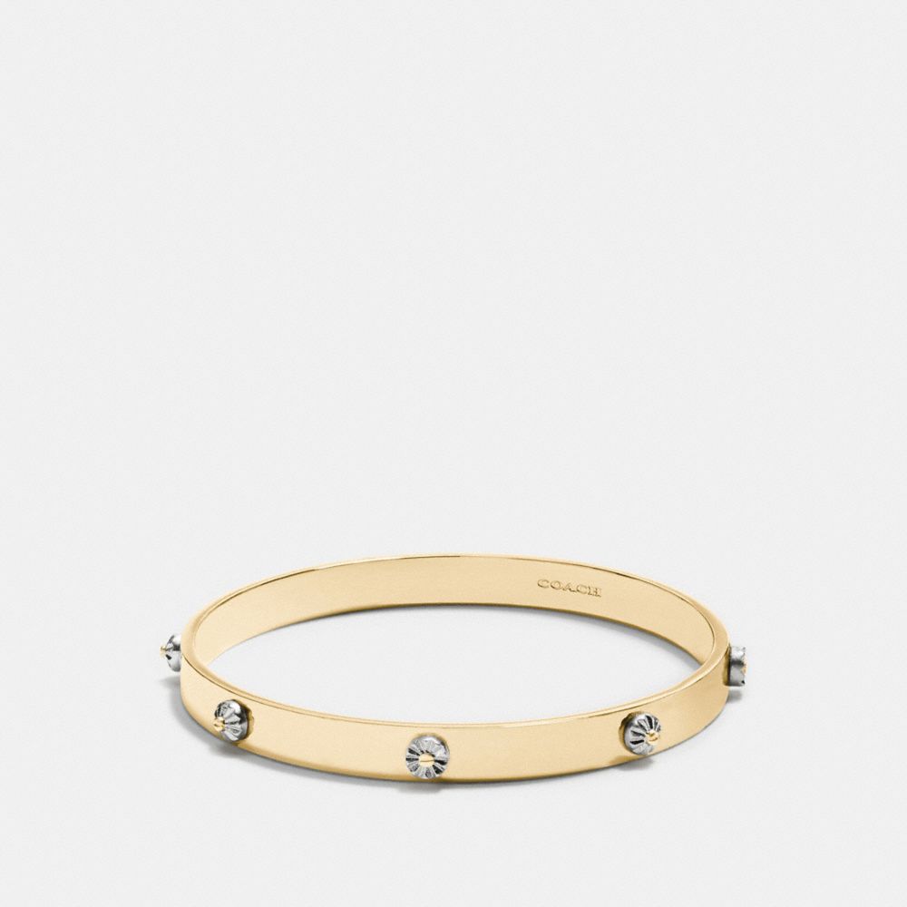 COACH f90945 DAISY RIVET BANGLE GOLD/SILVER