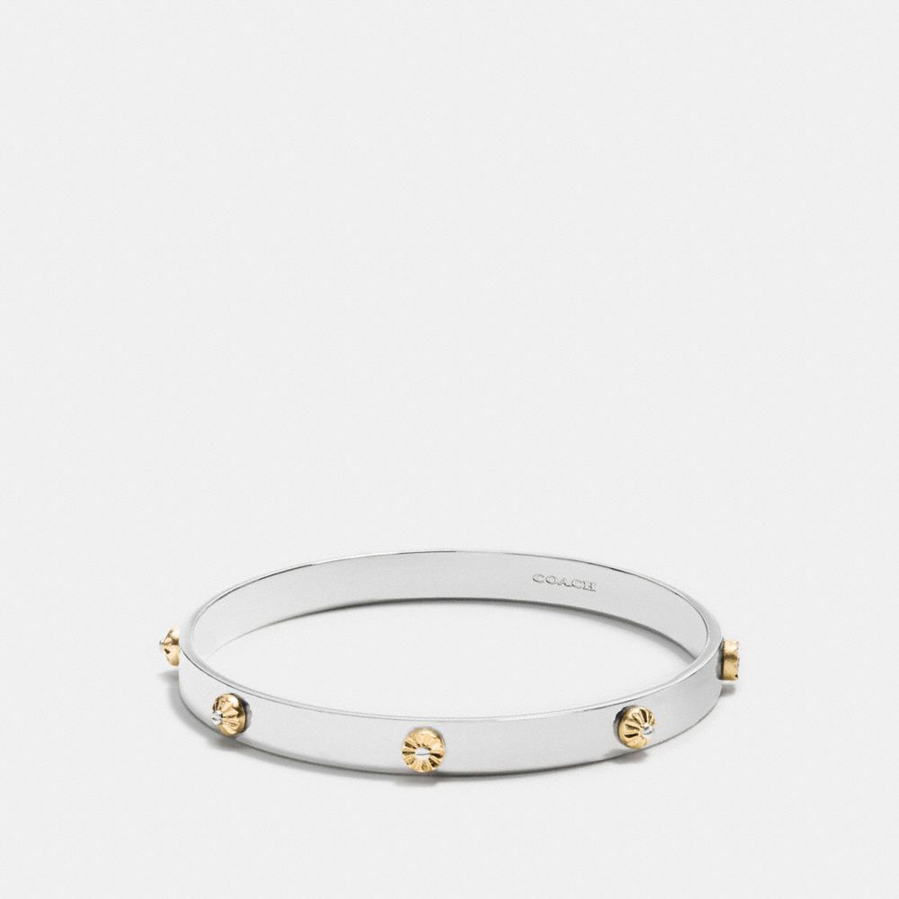 COACH F90945 Daisy Rivet Bangle SILVER/GOLD