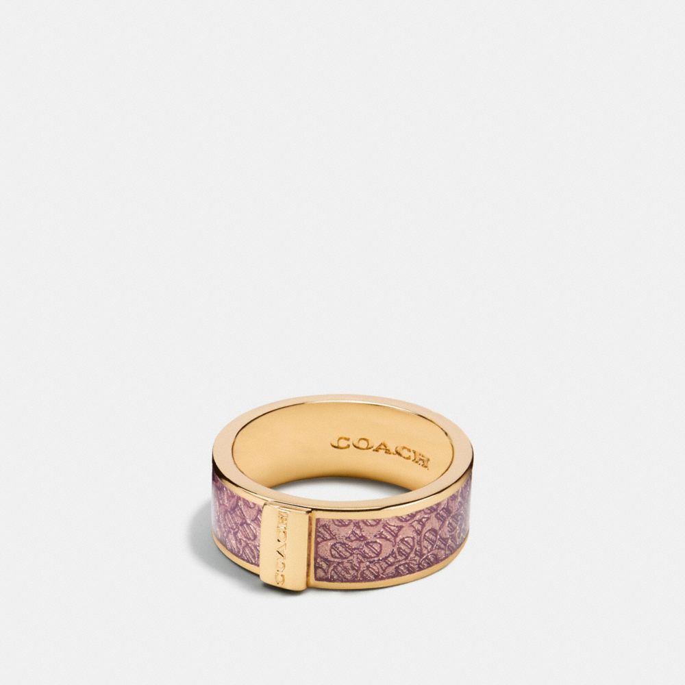 COACH f90991 SIGNATURE RING PETAL/GOLD